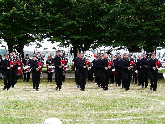 Le Pipe Band lors du concours de Pipe Bands à Lorient (photo Fiona Le Boucher).