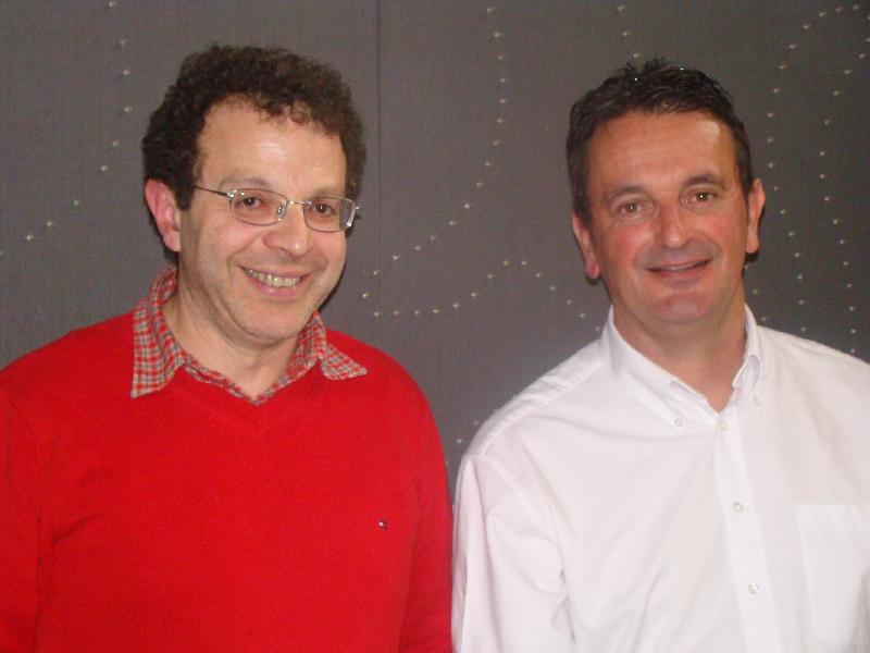 Jean Marot vigeron du domaine Vindemio et  Yves Favier président de l\'appelation AOC Ventoux et du Syndicat des Vignerons des Côtes du Ventoux.