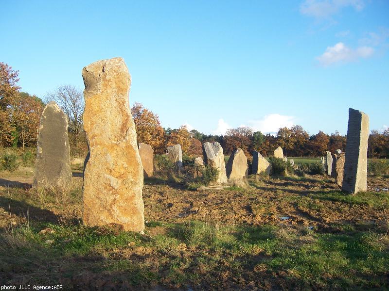 Menhirs sur la Lande de la Rencontre à Koad Sav Pell.