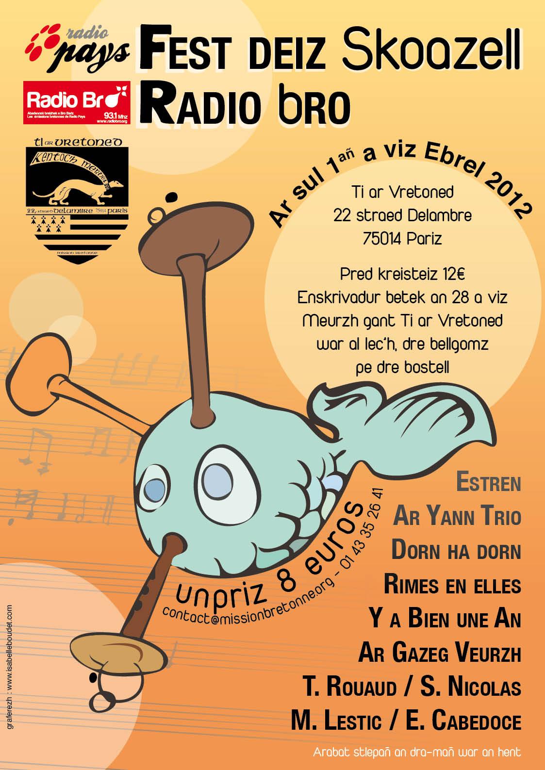 Skritell fest-deiz skoazell Radio Bro (graet gant Isabelle Boudet)