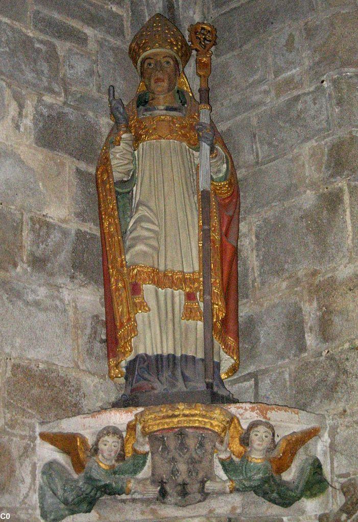 La statue de Saint Renan dans l\'église de Locronan