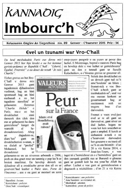 Golo niverenn diwezhañ Kannadig Imbourc'h, kelaouenn Emglev An Tiegezhioù