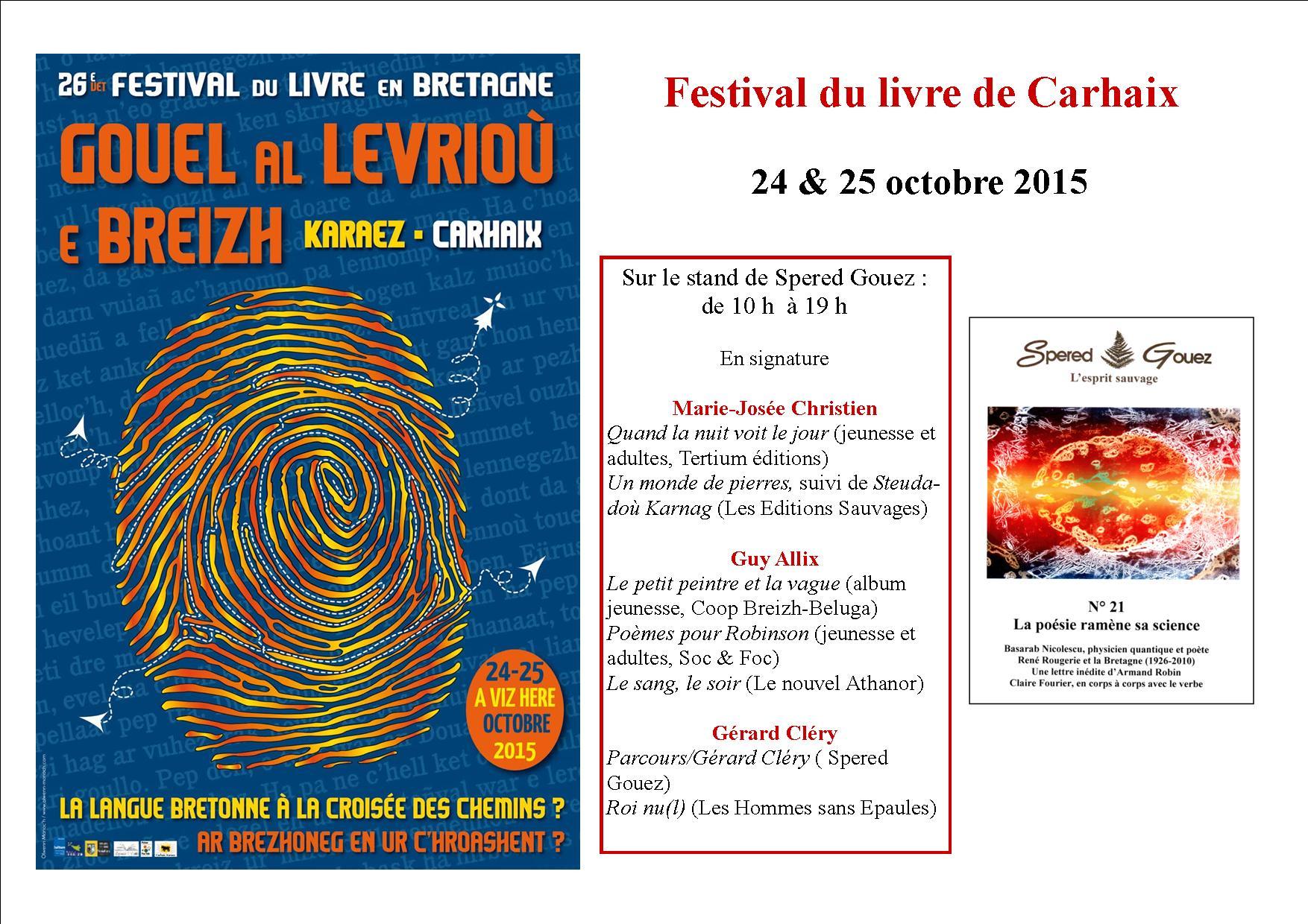 Spered Gouez & festival du livre Carhaix