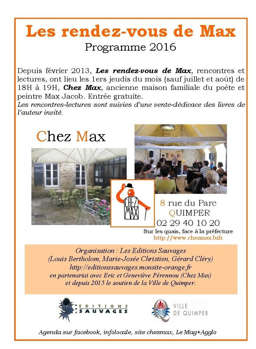 Chez Max, présentation 2016
