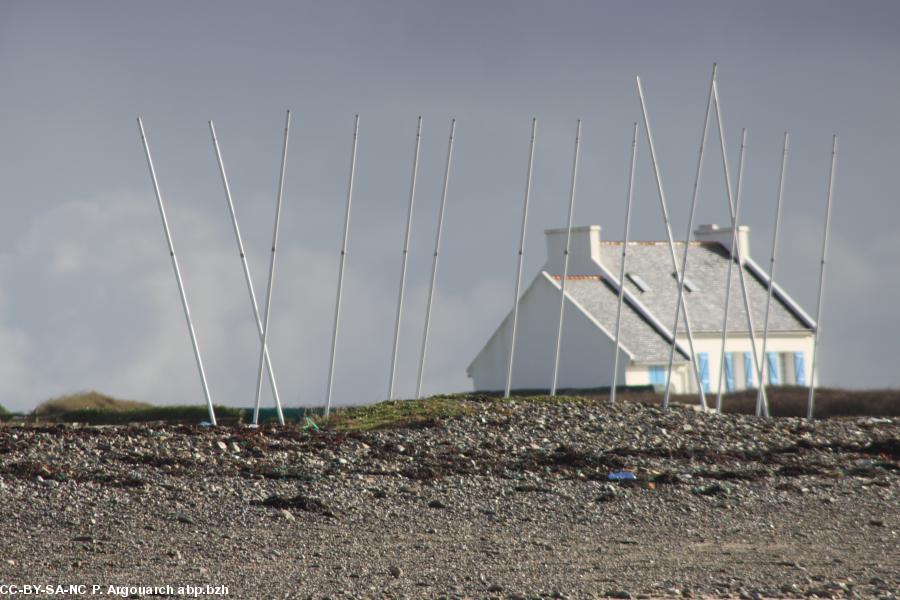 Mâts de chars à voile (club de chars à voile de Plovan)