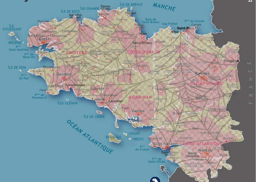 Fond de carte de Geobreizh, collage ABP.