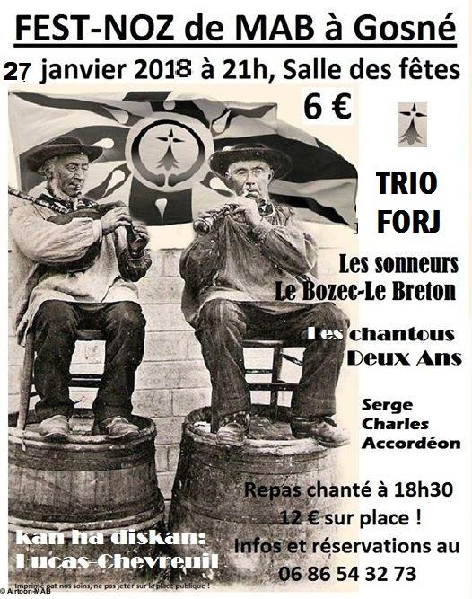 Affiche du Fest-Noz 2018 de MAB