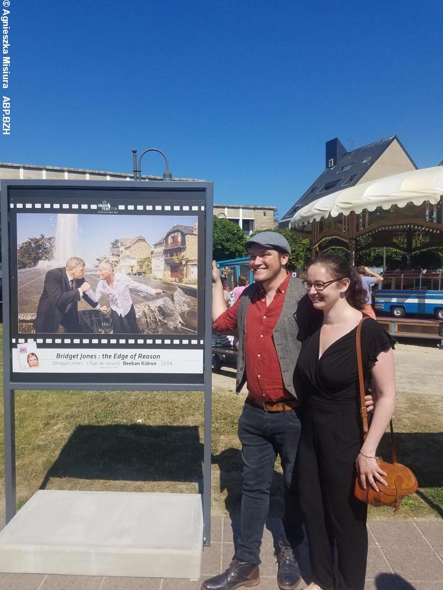Guillaume Aussant et Gaêle Brignon des phonographes qui ont crées l'exposition sur le cinéma.