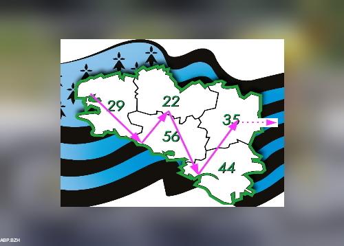 création ABP, A/P affiche de Bretagne Réunie, graphisme de Maïwen Tournelec