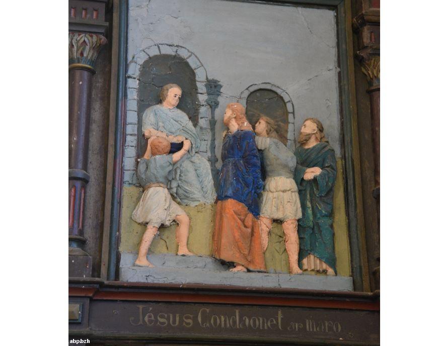 Elliant / Eliant, église Saint Gilles / iliz Sant Jili, Hent-ar-Groaz / Chemin de Croix, panneau 1 Elliant / Eliant, église Saint Gilles / iliz Sant Jili, Hent-ar-Groaz / Chemin de Croix, panneau 1