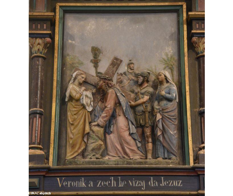 Elliant / Eliant, église Saint Gilles / iliz Sant Jili, Hent-ar-Groaz / Chemin de Croix, panneau 6 Elliant / Eliant, église Saint Gilles / iliz Sant Jili, Hent-ar-Groaz / Chemin de Croix, panneau 6