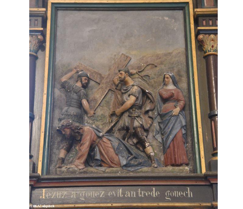 Elliant / Eliant, église Saint Gilles / iliz Sant Jili, Hent-ar-Groaz / Chemin de Croix, panneau 9 Elliant / Eliant, église Saint Gilles / iliz Sant Jili, Hent-ar-Groaz / Chemin de Croix, panneau 9