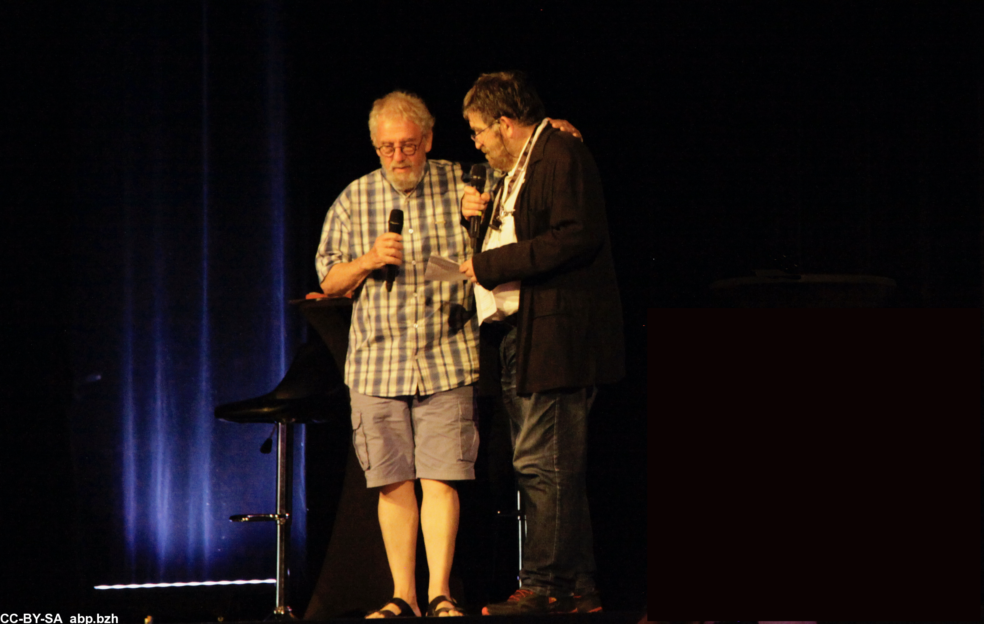 Gilles Servat et Lisardo Lombardia chantent « Je vous emporte dans mon coeur ».