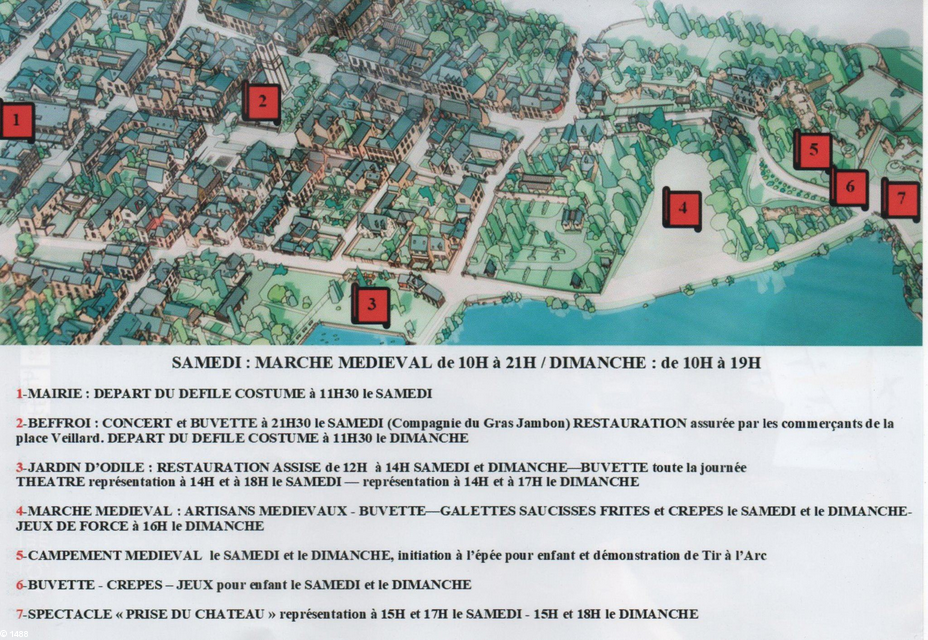 Plan des animations des Médiévales du Grand Staobin