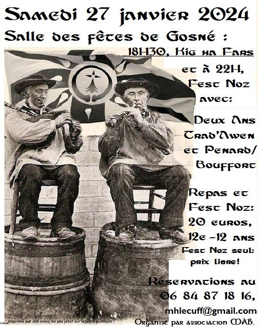 Affiche repas et Fest-Noz MAB 2024