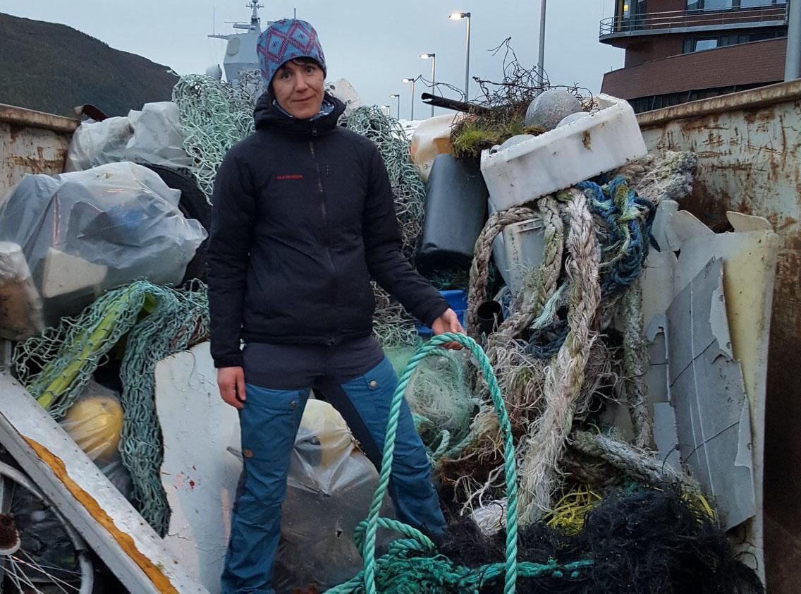 L'environnementaliste de la mer Sarah Auffret, aujourd'hui disparue, aurait aimé envoyer nos vieux filets en Ukraine. (photo archives ABP)