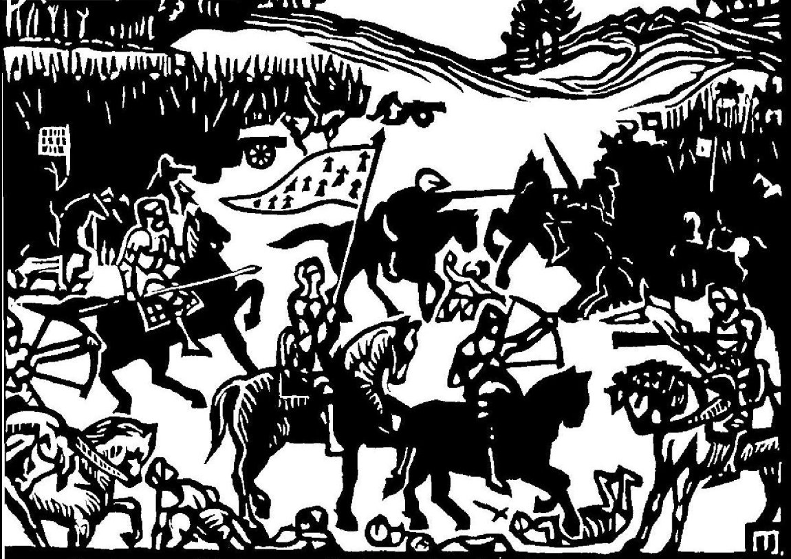 Sain-Aubin-du-Cormier : dessin de Jeanne Malivel (1922)