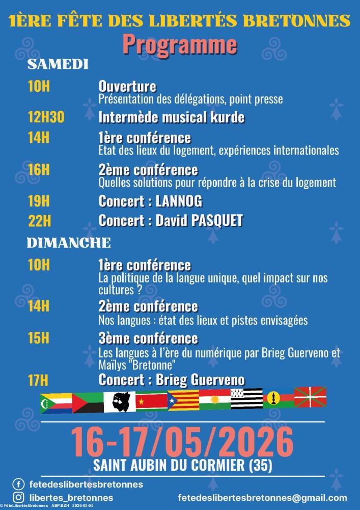 Programme des Libertés Bretonnes 2026
