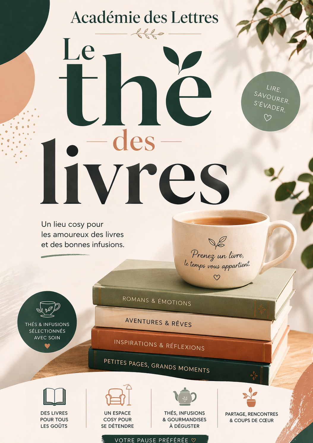THE DES LIVRES affiche création Isaline REMY