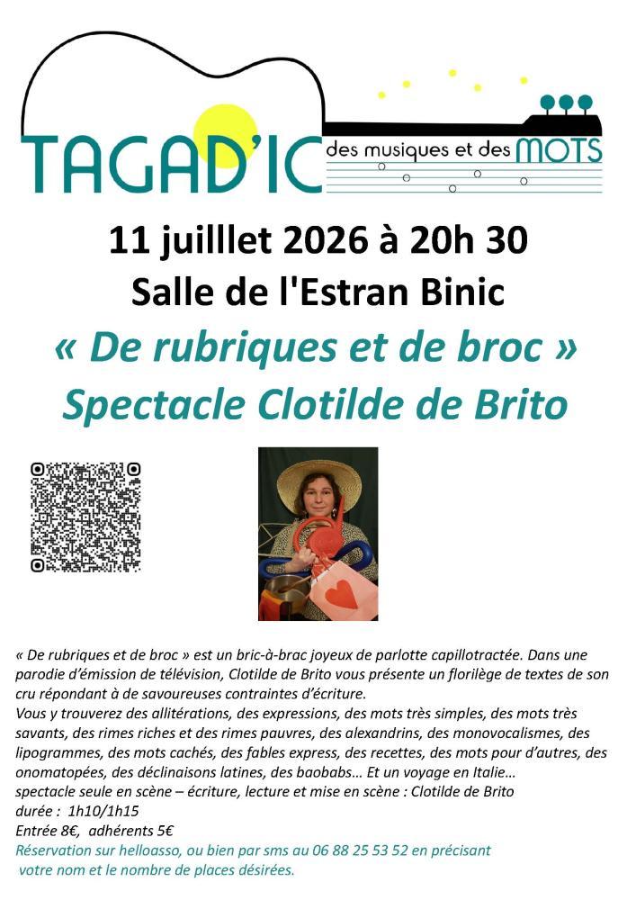 Concert exceptionnel de Clotilde de Brito