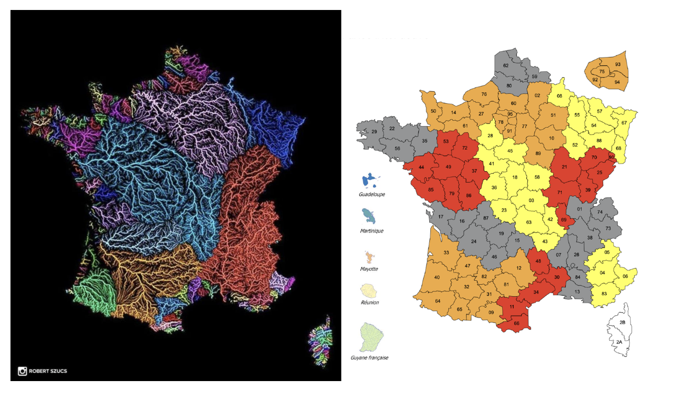 Les écorégions proposées par LFI sur le site de la France Insoumise https://lafranceinsoumise.fr/2026/07/03/climat-eco-regions-lfi/