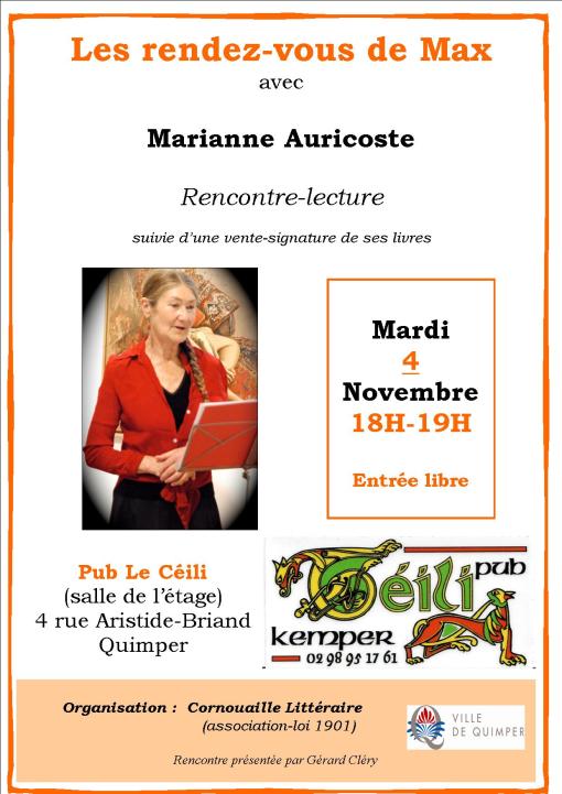 Rdv de Max, affiche de novembre 2025